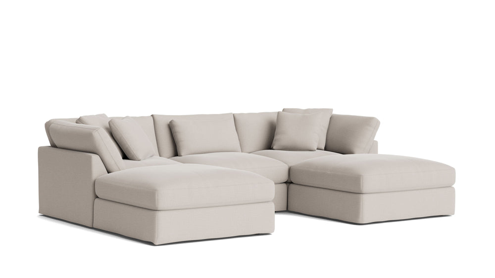 Get Together™ seccional modular en U de 5 piezas, grande, color arcilla