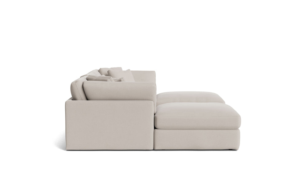 Get Together™ seccional modular en U de 5 piezas, grande, color arcilla