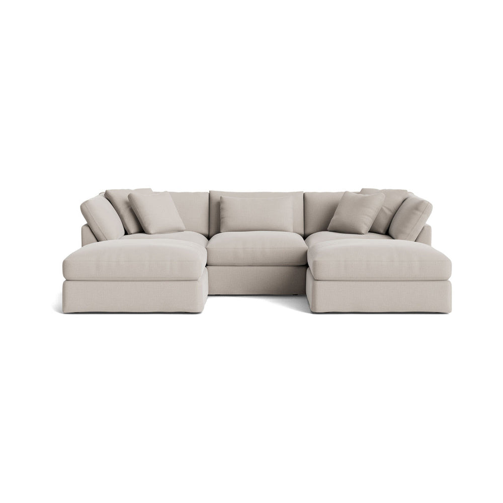 Get Together™ seccional modular en U de 5 piezas, grande, color arcilla