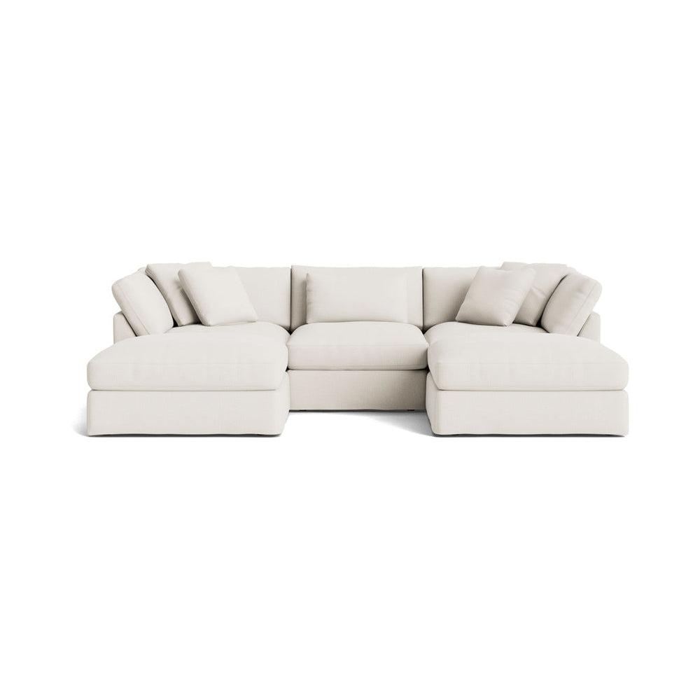 Get Together™ Seccional modular en U de 5 piezas, Grande, Lino crema