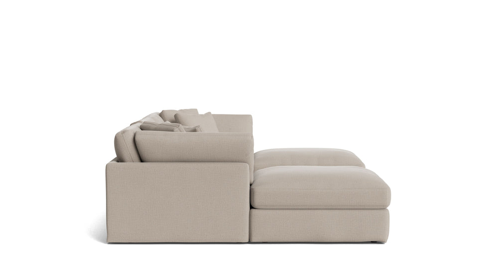 Get Together™ seccional modular en U de 5 piezas, grande, piedra clara