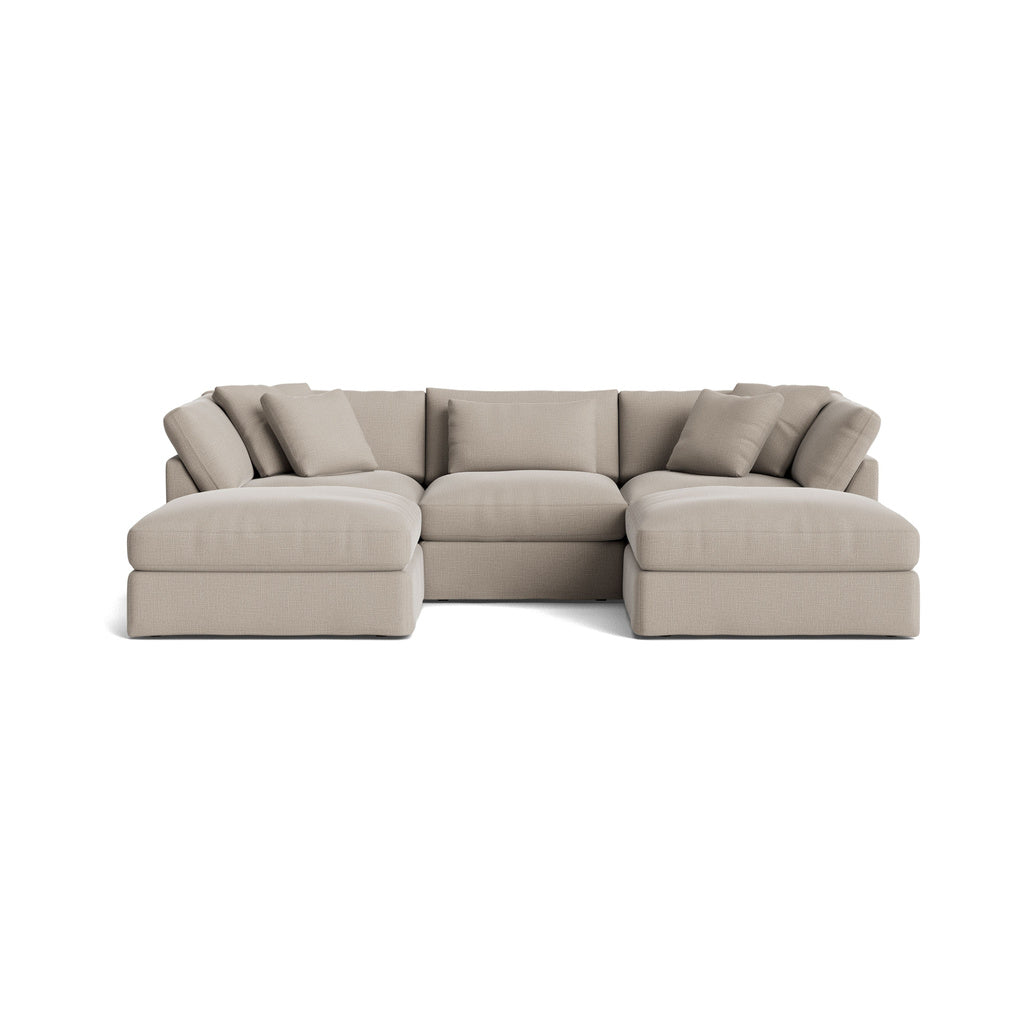 Get Together™ seccional modular en U de 5 piezas, grande, piedra clara