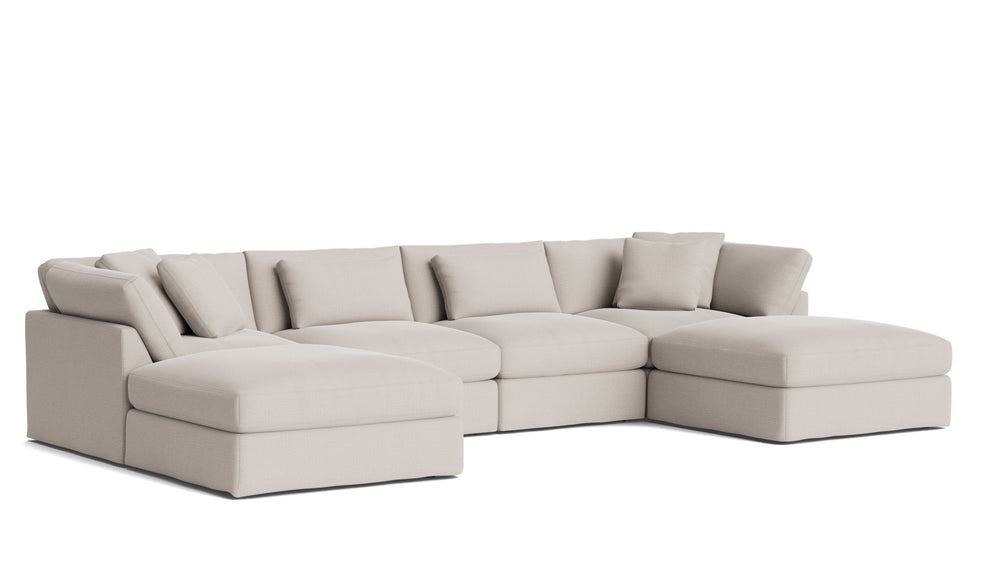 Get Together™ seccional modular en U de 6 piezas, grande, arcilla