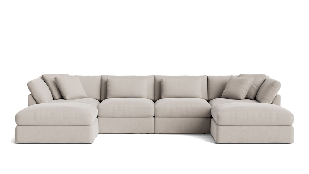 Get Together™ seccional modular en U de 6 piezas, grande, arcilla