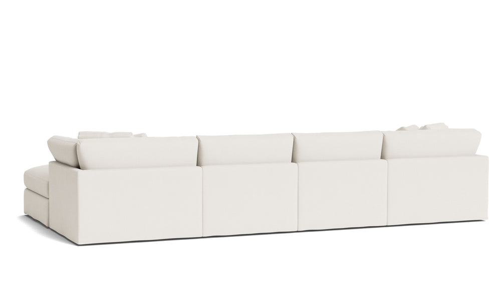 Get Together™ Seccional modular en forma de U de 6 piezas, grande, lino crema