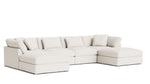 Get Together™ Seccional modular en forma de U de 6 piezas, grande, lino crema