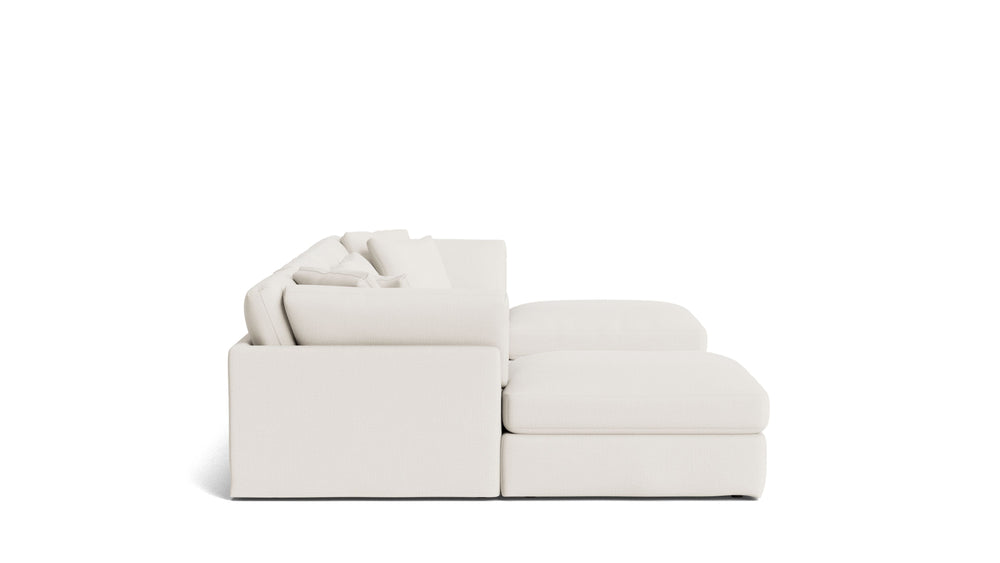 Get Together™ Seccional modular en forma de U de 6 piezas, grande, lino crema