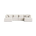 Get Together™ Seccional modular en forma de U de 6 piezas, grande, lino crema