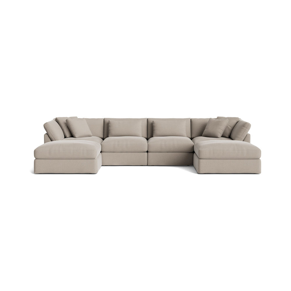 Get Together™ seccional modular en U de 6 piezas, grande, piedra clara