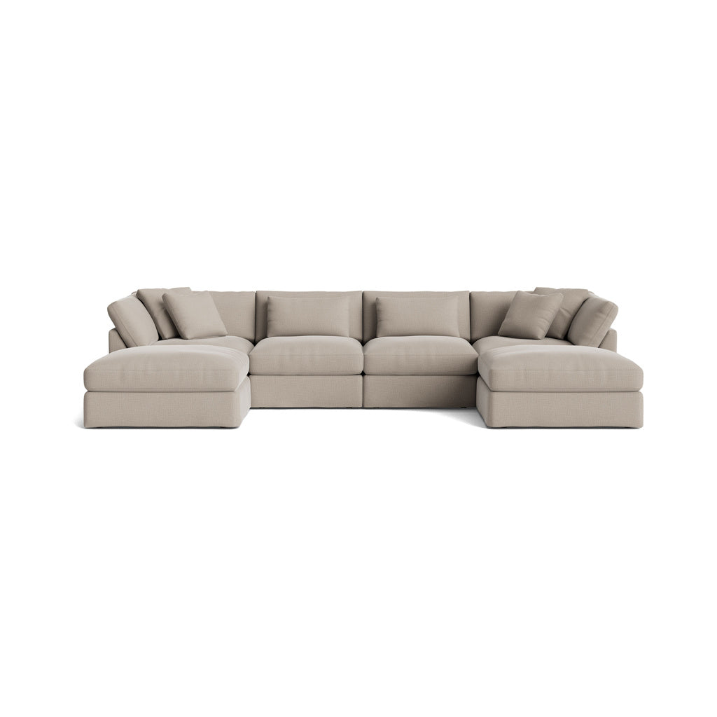 Get Together™ seccional modular en U de 6 piezas, grande, piedra clara