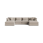 Get Together™ seccional modular en U de 6 piezas, grande, piedra clara