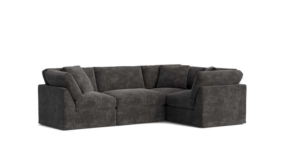 Get Together™ seccional modular de 4 piezas, cerrado, estándar, Trufa