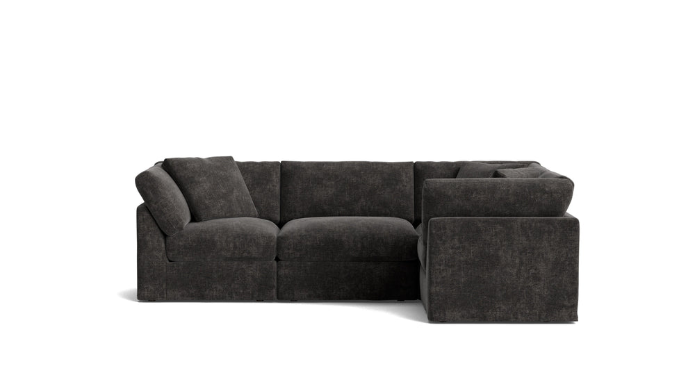 Get Together™ seccional modular de 4 piezas, cerrado, estándar, Trufa
