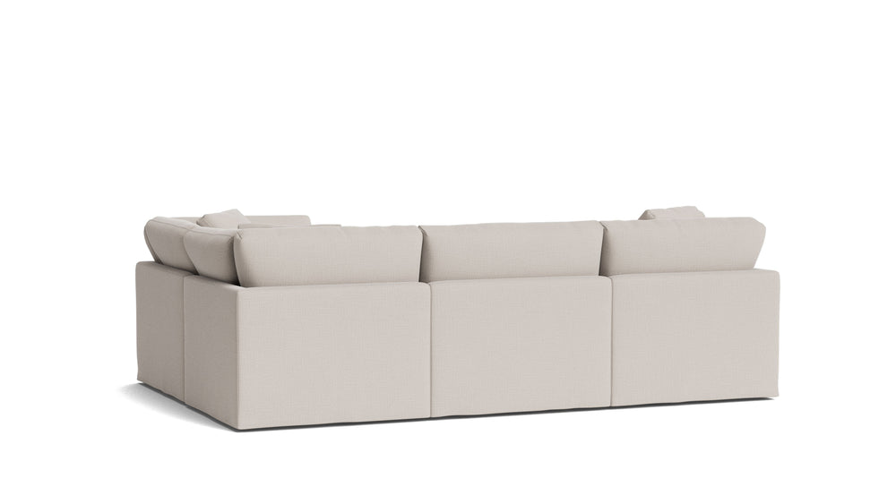 Get Together™ seccional modular de 4 piezas, cerrado, estándar, arcilla