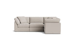 Get Together™ seccional modular de 4 piezas, cerrado, estándar, arcilla