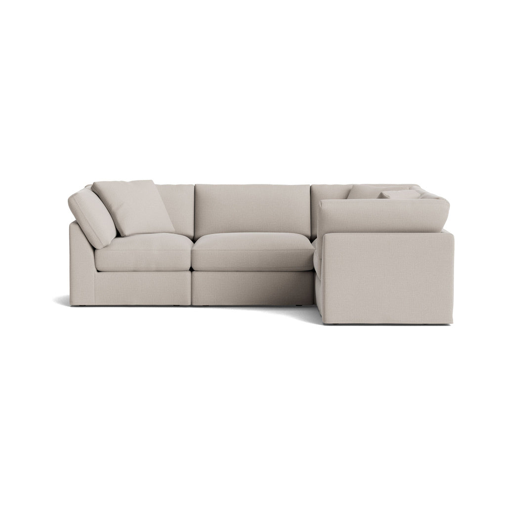 Get Together™ seccional modular de 4 piezas, cerrado, estándar, arcilla
