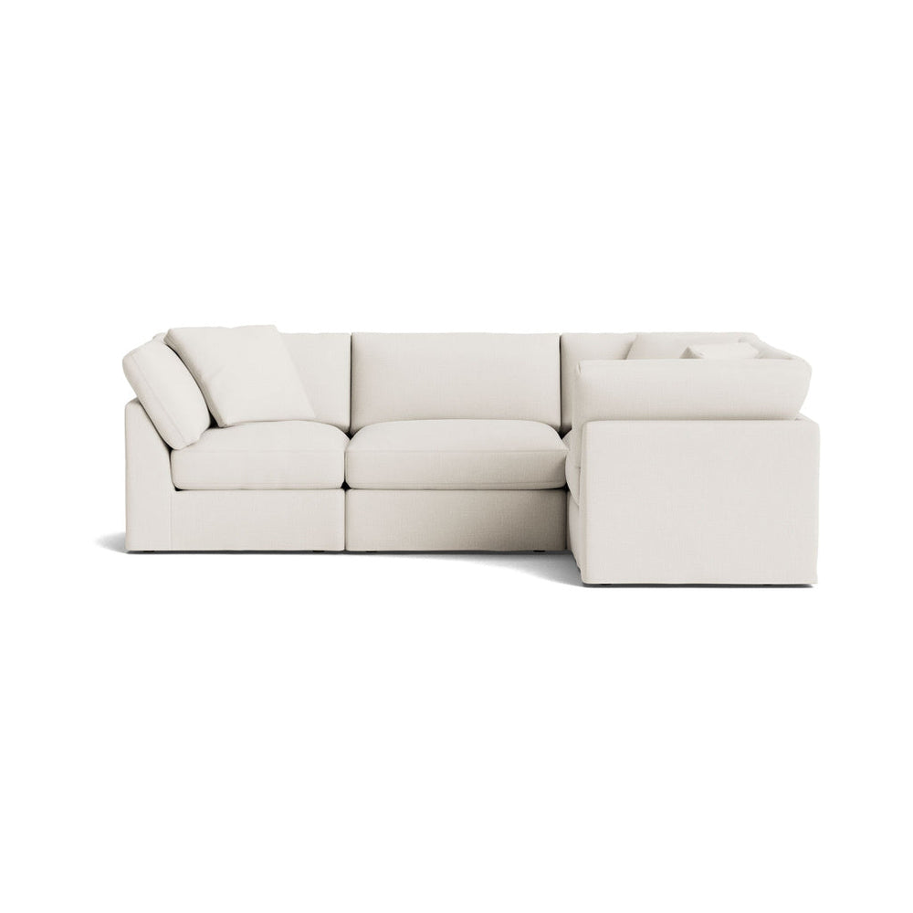 Get Together™ seccional modular de 4 piezas cerrado, estándar, lino color crema