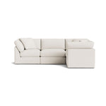 Get Together™ seccional modular de 4 piezas cerrado, estándar, lino color crema