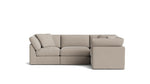 Get Together™ seccional modular de 4 piezas, cerrado, estándar, gris piedra claro