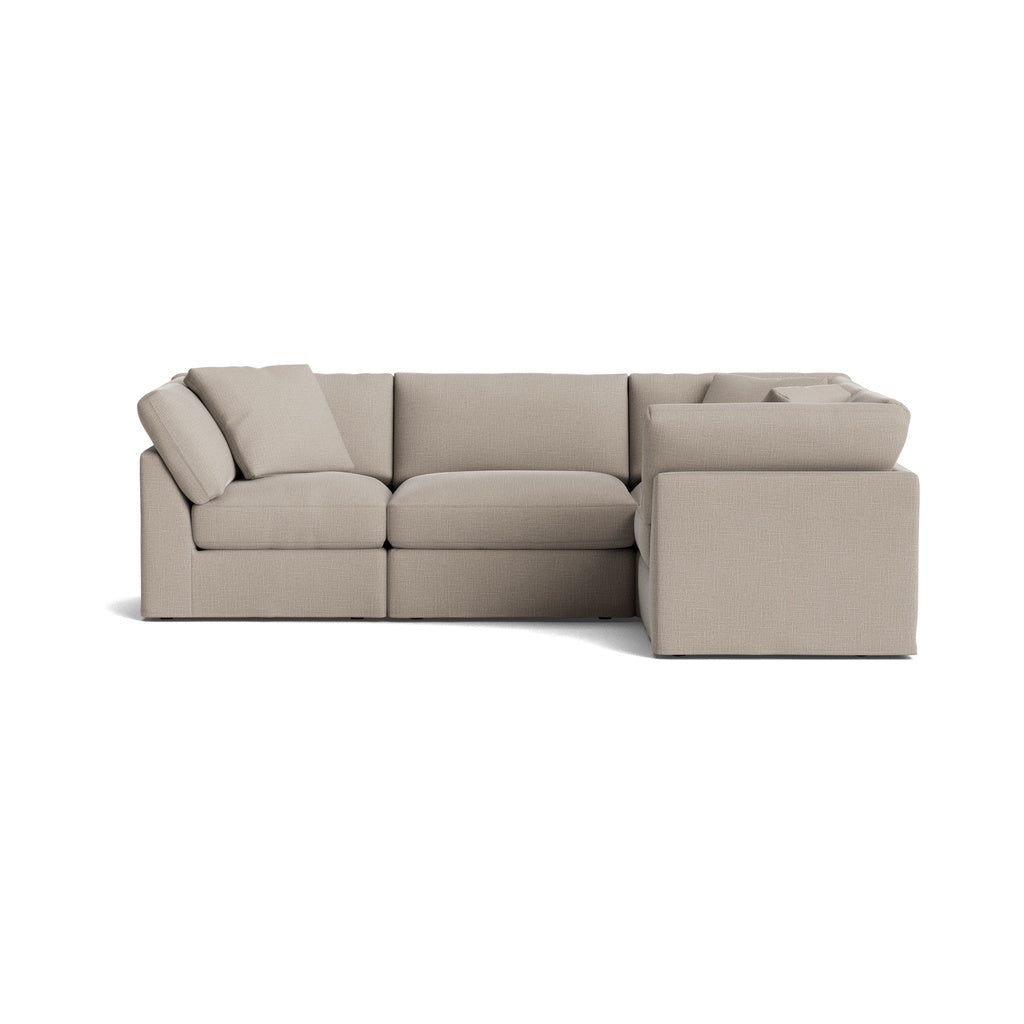 Get Together™ seccional modular de 4 piezas, cerrado, estándar, gris piedra claro
