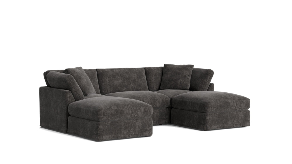 Get Together™ Seccional modular en U de 5 piezas, estándar, Trufa