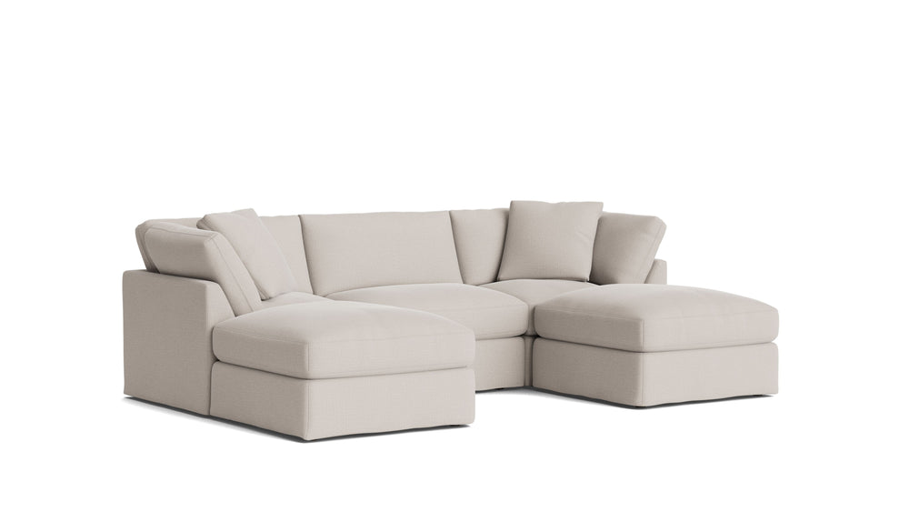Get Together™ Seccional modular en U de 5 piezas, estándar, Arcilla