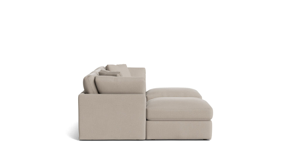 Get Together™ Seccional modular en U de 5 piezas, estándar, piedra clara