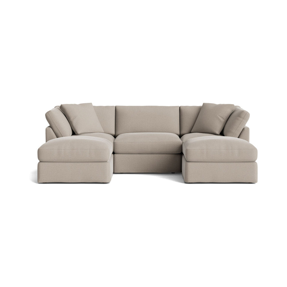 Get Together™ Seccional modular en U de 5 piezas, estándar, piedra clara
