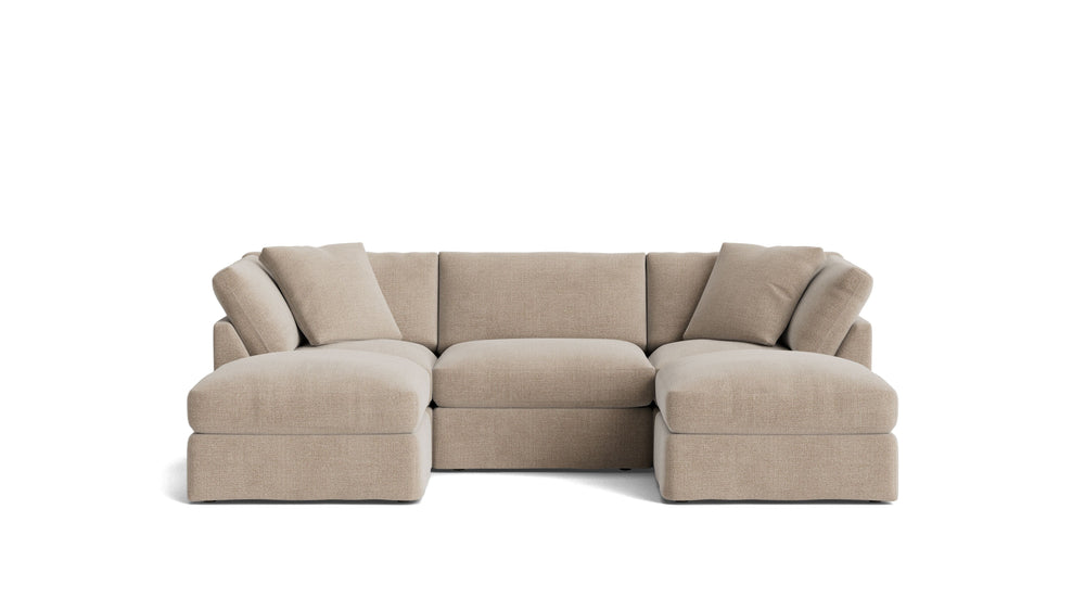 Get Together™ Seccional modular en U de 5 piezas, estándar, champán