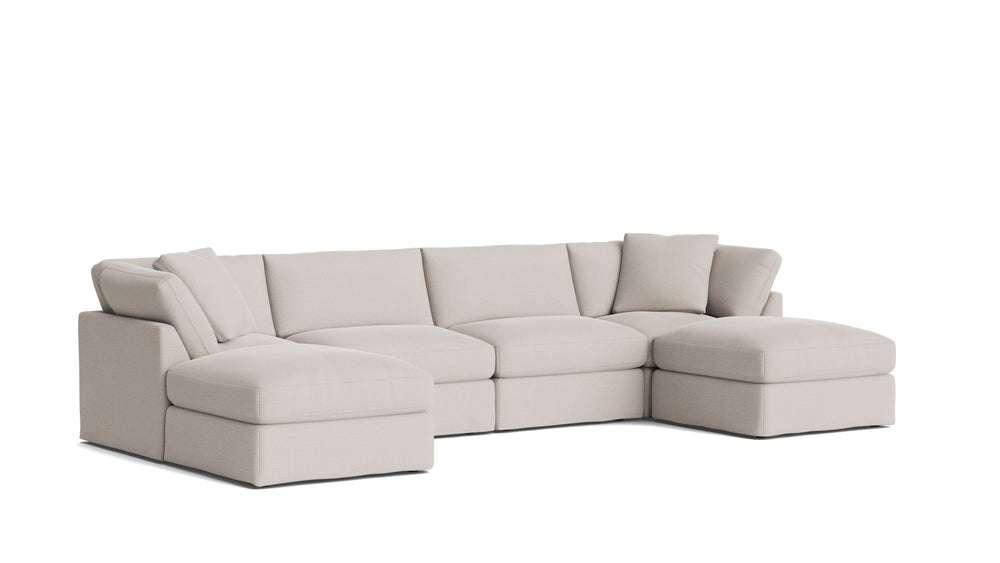 Get Together™ Seccional modular en U de 6 piezas, estándar, Arcilla