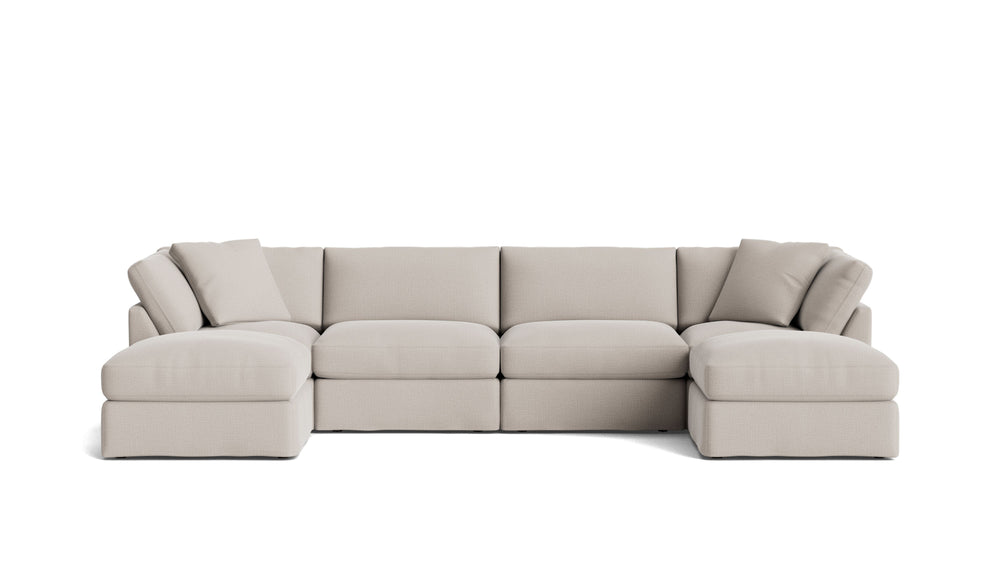 Get Together™ Seccional modular en U de 6 piezas, estándar, Arcilla
