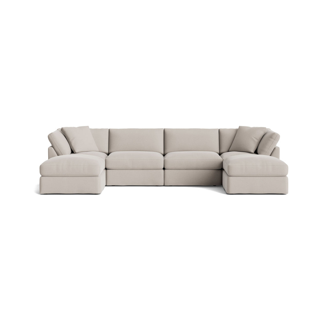 Get Together™ Seccional modular en U de 6 piezas, estándar, Arcilla