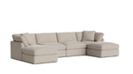 Get Together™ seccional modular en U de 6 piezas, estándar, piedra clara