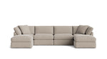 Get Together™ seccional modular en U de 6 piezas, estándar, piedra clara