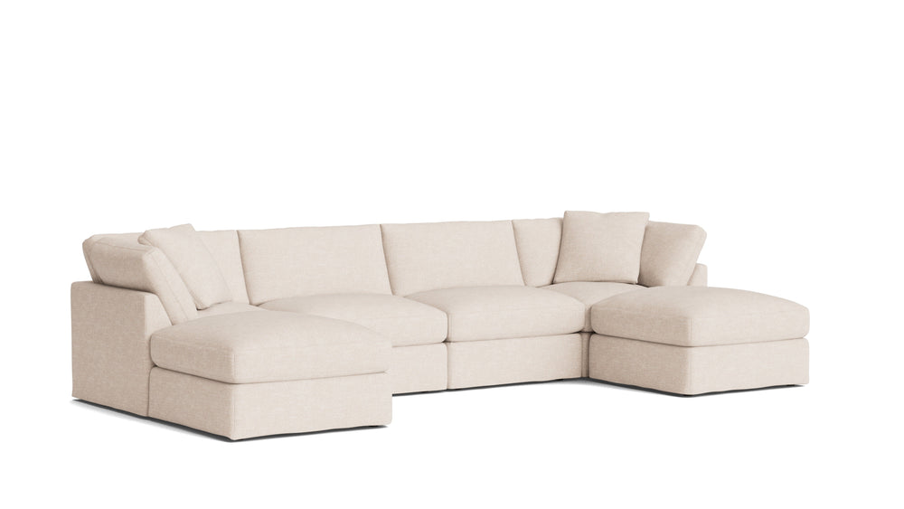 Get Together™ seccional modular en forma de U de 6 piezas, estándar, color Sunbeam