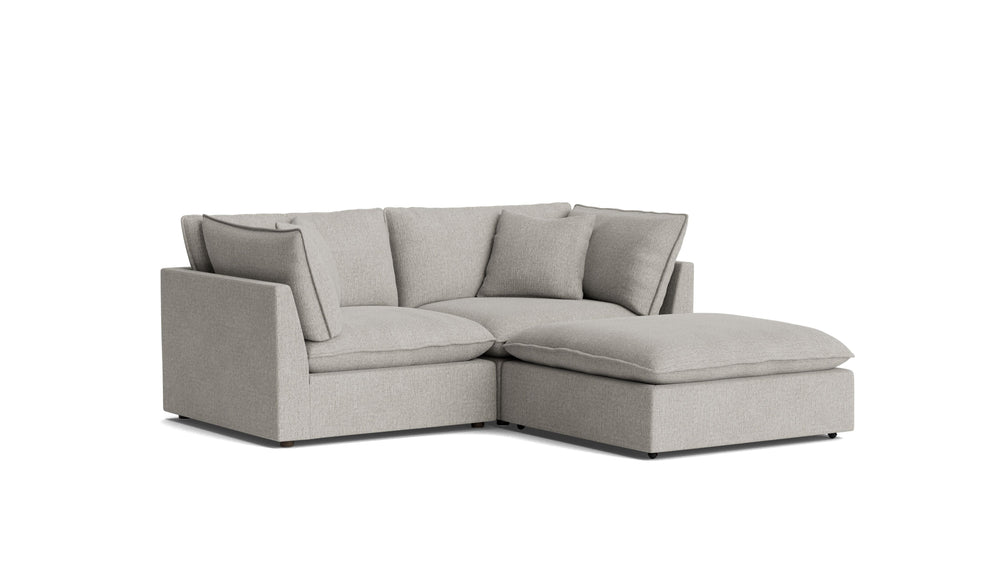 Seccional modular Chill Time de 3 piezas, gris jaspeado