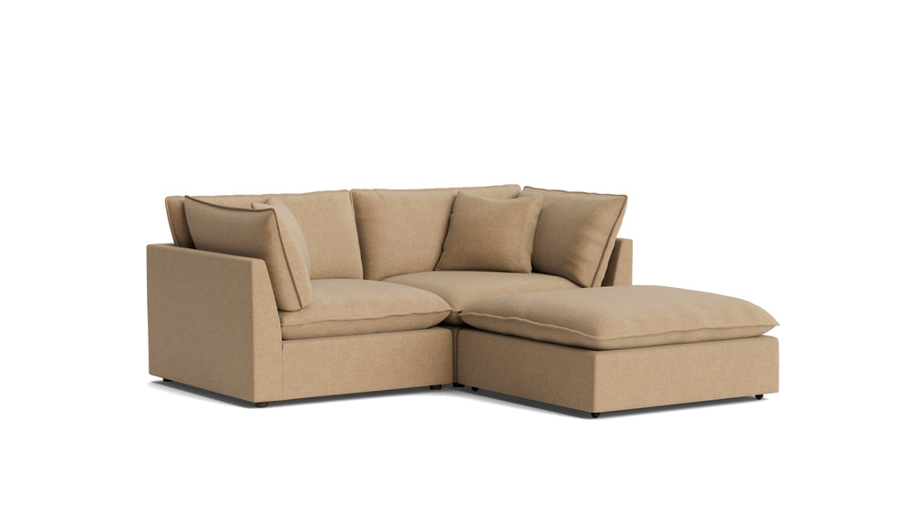 Seccional modular de 3 piezas Chill Time, avellana