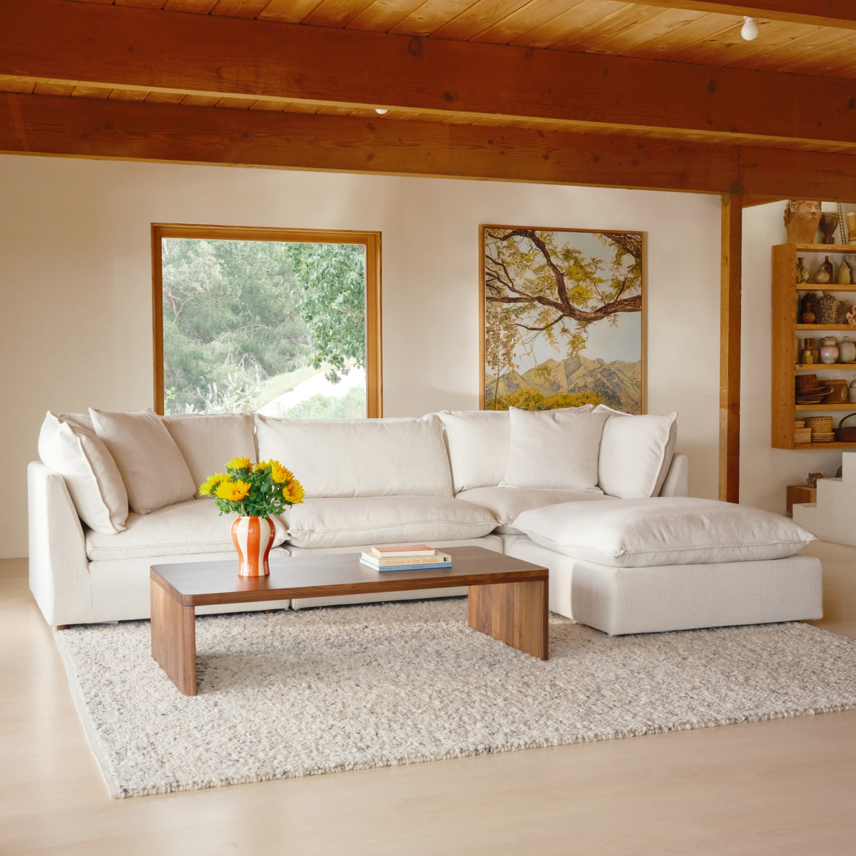Seccional modular Chill Time de 4 piezas, abedul