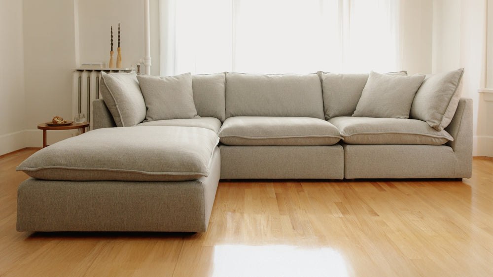 Seccional modular Chill Time de 4 piezas, color jaspeado