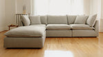 Seccional modular Chill Time de 4 piezas, color jaspeado