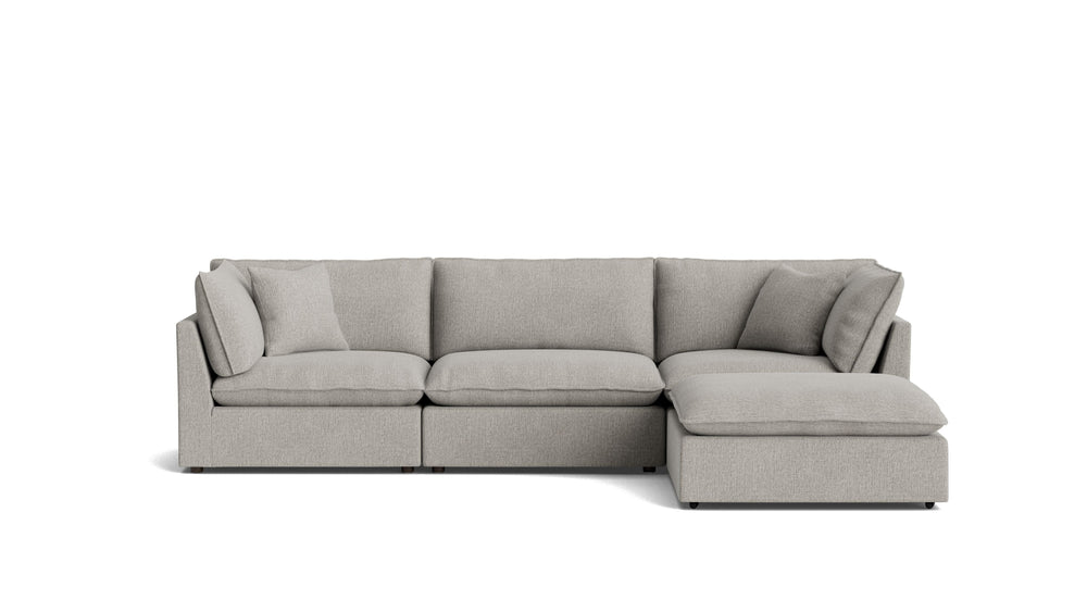 Seccional modular Chill Time de 4 piezas, color jaspeado