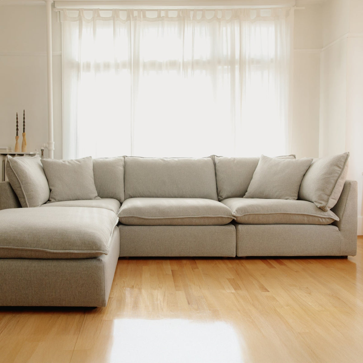 Seccional modular Chill Time de 4 piezas, color jaspeado