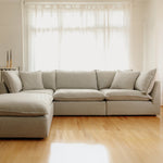 Seccional modular Chill Time de 4 piezas, color jaspeado