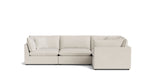 Chill Time seccional modular cerrado de 4 piezas, abedul