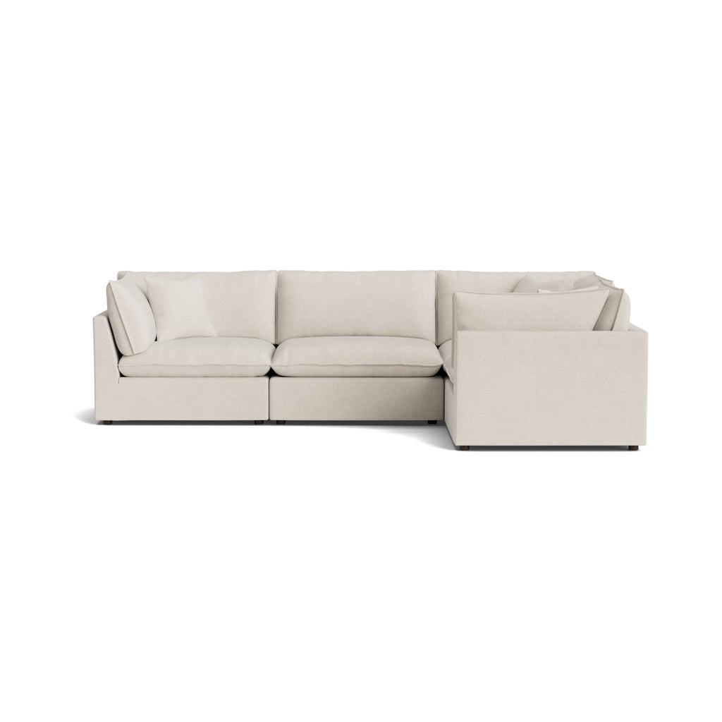 Chill Time seccional modular cerrado de 4 piezas, abedul
