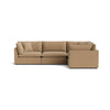 Chill Time Seccional modular cerrado de 4 piezas, Avellana