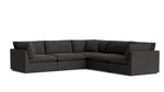Chill Time Seccional modular cerrado de 5 piezas, avellana