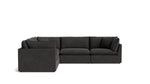 Chill Time Seccional modular cerrado de 5 piezas, avellana
