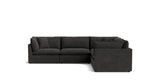 Chill Time Seccional modular cerrado de 5 piezas, avellana