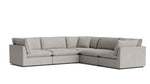 Chill Time Seccional modular cerrado de 5 piezas, avellana